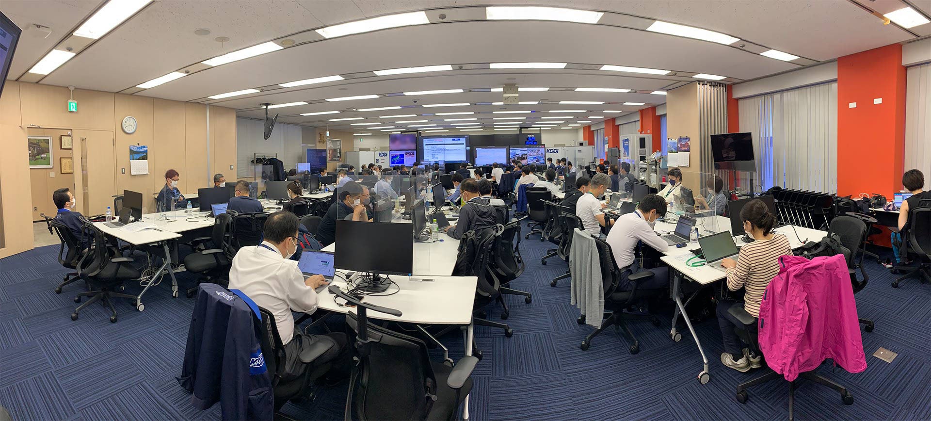 「災害対策本部 参集訓練」の様子