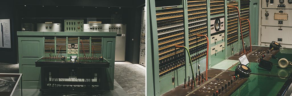 1957年に製造された短波国際電話回線の有紐交換台