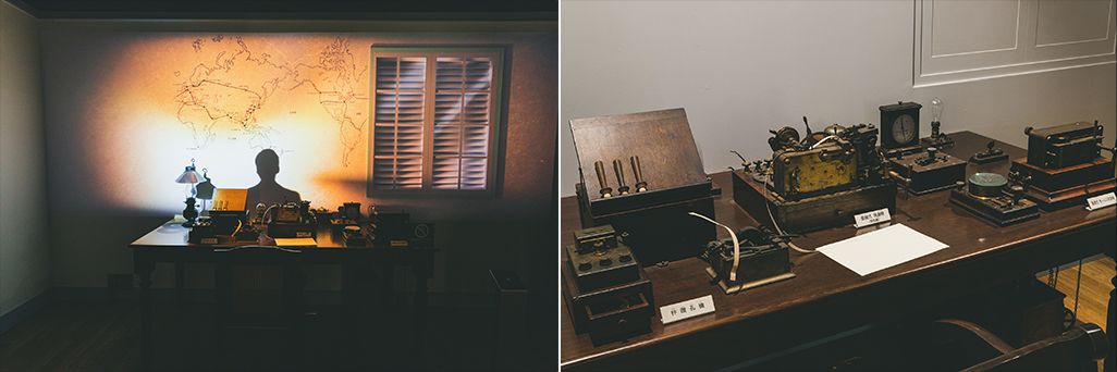 「ケーブルハット」の復元（KDDI MUSEUM所蔵）