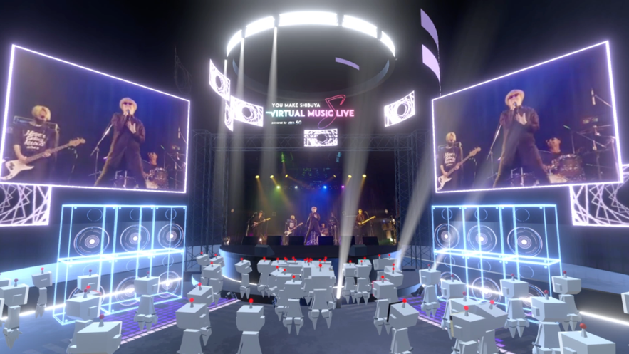 バーチャル渋谷内のバーチャルライブハウスのイメージ画像