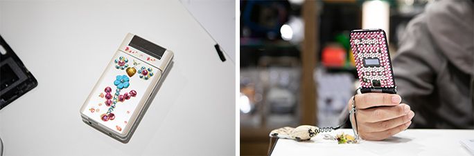 デコられたケータイの画像