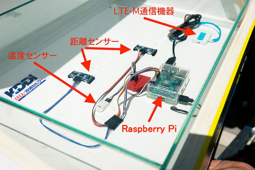 IoTごみ箱の内部