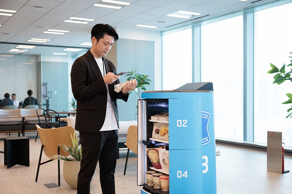 ロボット回遊による移動型ミニ店舗の利用イメージ