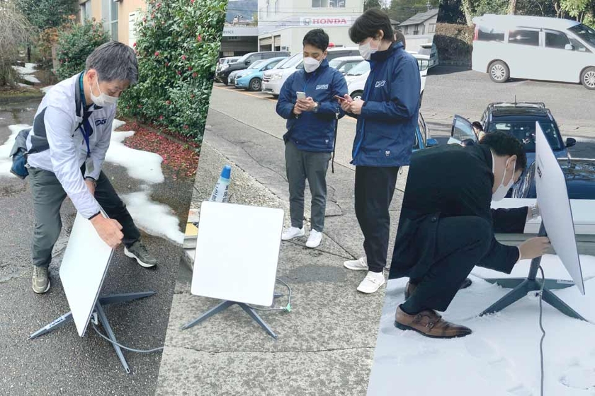 KDDIは令和6年能登半島地震において合計700台のStarlinkを避難所などに提供