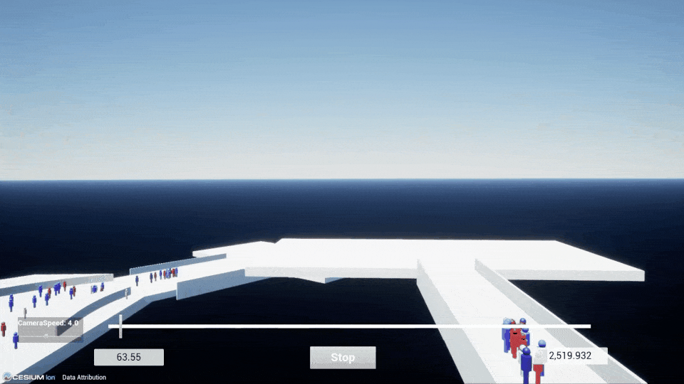 3Dシミュレーションの様子