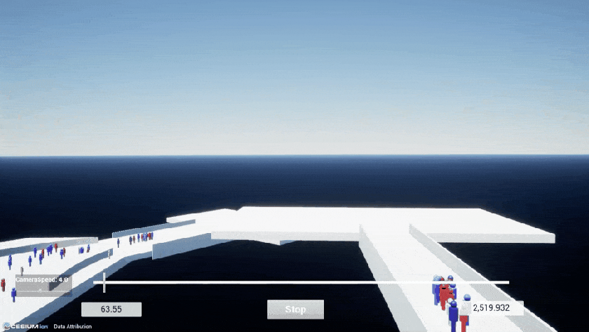 3Dシミュレーションの様子
