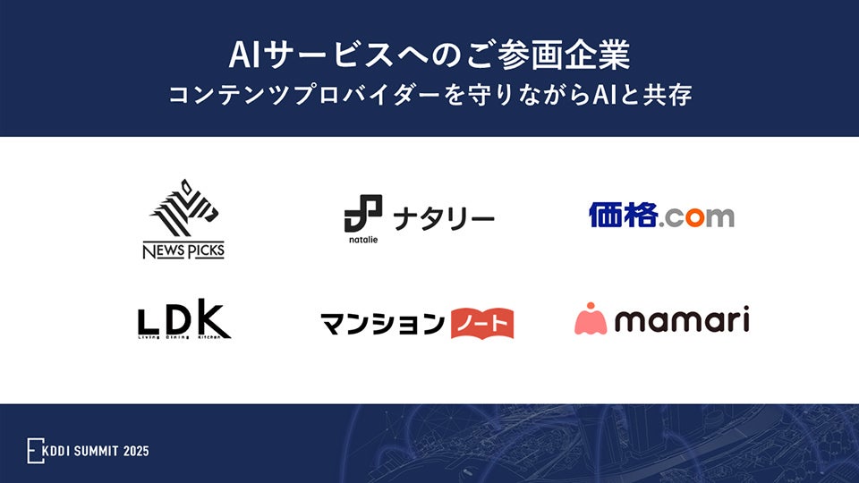 AIサービスへのご参画企業
